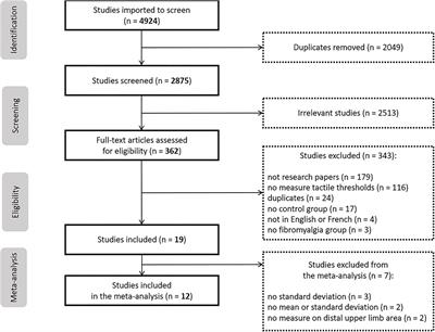 Tactile Detection in Fibromyalgia: A Systematic Review and a Meta-Analysis